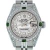 Rolex Ladies Stainless Steel Diamond Lugs MOP String Diamond Datejust Wristwatch