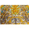 Image 5 : Hermes Gold Multicolor Silk Le Mors "A La Conetable" Scarf