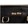 Image 3 : Miu Miu Black Grained Leather Fold Over Crossbody ToteBag