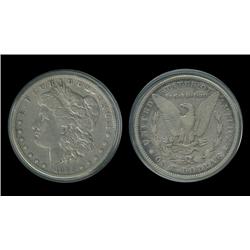 1885s Morgan Dollar in airtite. VF+. Key date 