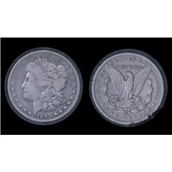 1893o Morgan Dollar in airtite. F+. Rare 300,000
