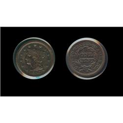 1847 Large Cent. XF+. Great details