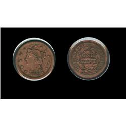 1853 Large Cent. XF+. Great details