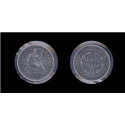 1856  half Dime. XF. Tuff early coin