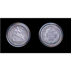 1861 half Dime. XF+. Tuff early coin. Great detail.