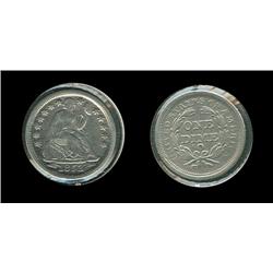 1853o Seated Dime. w/Arrows. XF+. Key 1.1 million. Trends $275