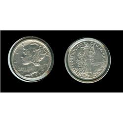 1919d Mercury Dime. XF+.