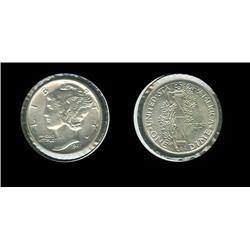 1943 Mercury Dime. MS-63. Full bands. 