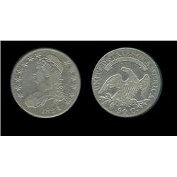 1824 Capped Bust Half Dollar. XF. Bright. Trends $110