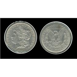 1892 Morgan Dollar. AU-53. Trends $90