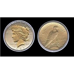 1924 Peace Dollar. MS-63 Gold Tone