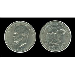 1971s Silver Ike Dollar. MS+. Straight out of mint bag