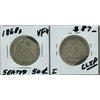 Image 1 : 1868s Seated Half Dollar Error. VF+. Clipped between 12-2 o’clock. 