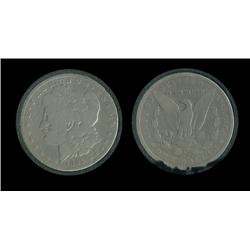 1895o Morgan Dollar in airtite. G. (small obverse bump). Key 450,000