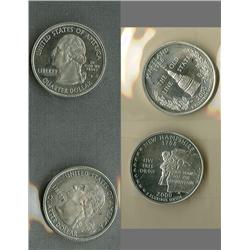 90% SILVER Proof Statehood Quarters Maryland and New Hampshire