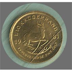 1981 South Africa 1/10 Kruggerand Gold BU