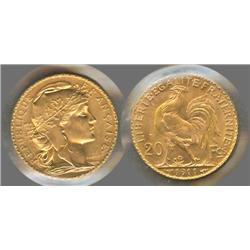 France Gold 20 Francs 1911 Choice BU