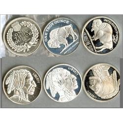 Buffalo Nickel replica 1 oz silver 3 diff