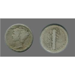 1921 Mercury Dime circulated