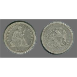 1877-CC Seated Quarter Fine+ 