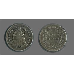 1856 Seated Half Dime Fine