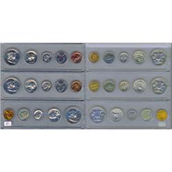 1961, 1962, 1963 Proof sets in snap cases