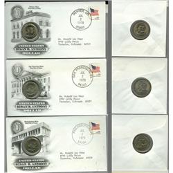 1979 P-D-S Susan B Anthony Dollar First Day covers
