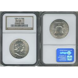 1954-S Franklin Half Dollar NGC MS65