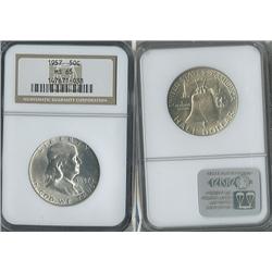 1957 Franklin Half Dollar NGC MS65