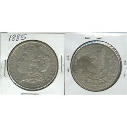 1885 MORGAN SILVER DOLLAR.