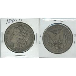 1891 O MORGAN SILVER DOLLAR.