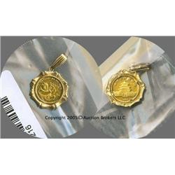 1984 1/20 oz panda in bezel; Early date gold panda