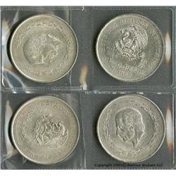 1952 and 1953 Mexico 5 peso silver hidalgo; Bright uncirculated coins!