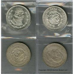 1957 Mexico Pesos - regular and constitution; Scarce commem and BU regular issue (first year of seri