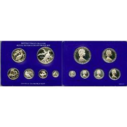 1978 British Virgin Is Sterling silver proof set; With box and COA, issued for the Silver Jubilee