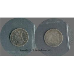 Rare 1868-S Seated Liberty Quarter F/VF detail; Rough with a few hardmarks, weak S, fine retails $25