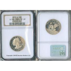 1979-S Susan B Anthony Dollar NGC Proof 69 ULTRA CAMEO; They don't get much nicer than this, starts 