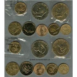 Gold plated coin lot; All different group!