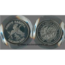 Limited edition South Dakota Pheasant medallion; Struck with 1 oz .999 fine silver