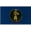 Franklin Mint Standing Hornblower medal; Gold electroplate on sterling silver, limited issue