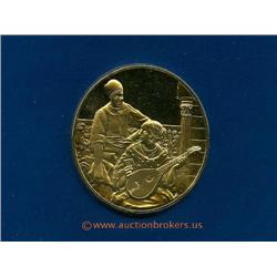 Franklin Mint The Letter medal; Gold electroplate on sterling silver, limited issue