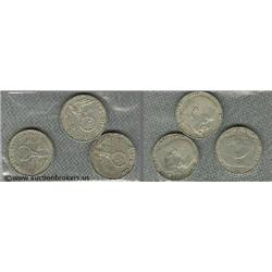 3 nazi Germany 2 mk silver 1937,38, and 39; Interesting set of historical coins
