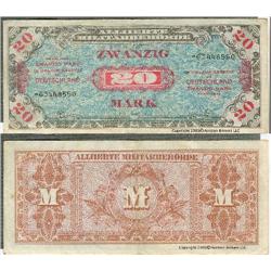 Series 1945 20 Mark note Allied Military Script