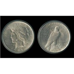 1922 Peace Dollar Unc; Attractive decent coin