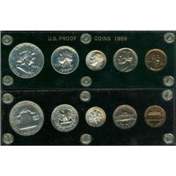 1959 Proof Set in Capitol Plastic case; Great quality set mounted in plastic case!