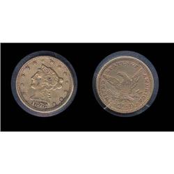 1878 $2 1/2 Liberty Gold coin; Circulated but decent!