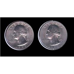 1983 P & D Washington Quarters Nice BU; Hard to find at any price!