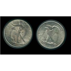 1945 Walking Liberty Half BU; Pretty!