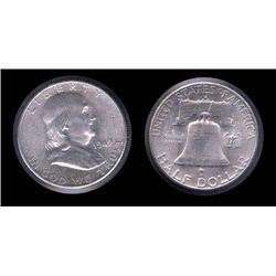 1949-S Franklin Half KEY Choice BU; Very light toning!