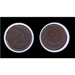 1897 Indian Cent w/bludered die '1' in neck!; Great unique looking error!